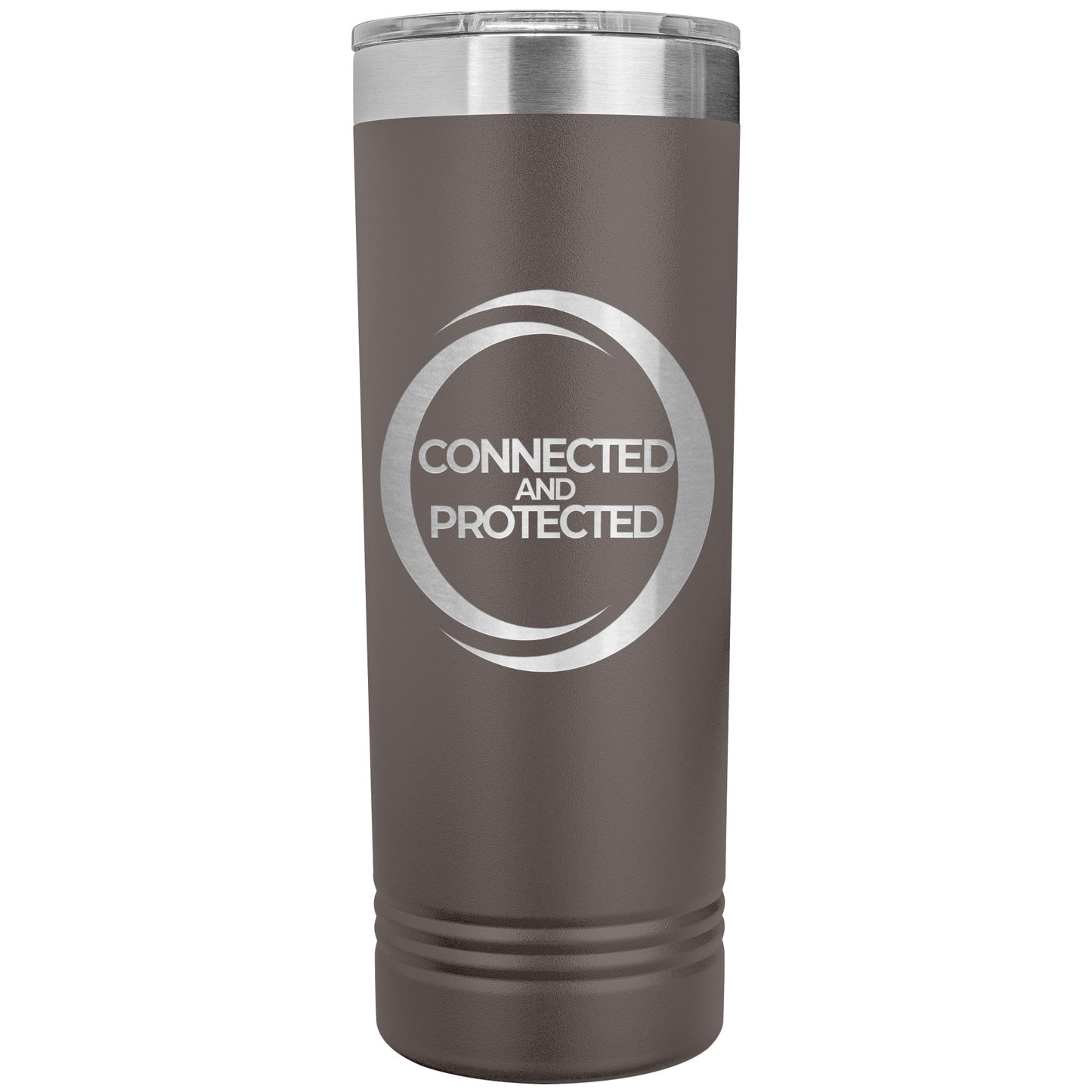 Connected And Protected-22oz Skinny Tumbler