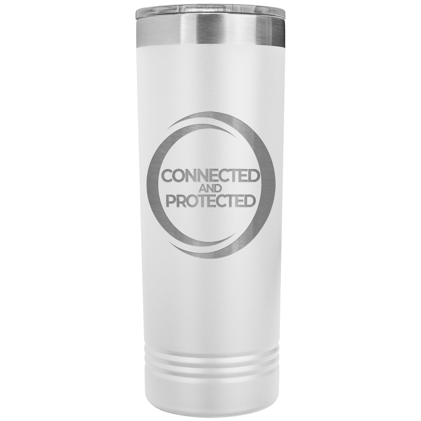 Connected And Protected-22oz Skinny Tumbler