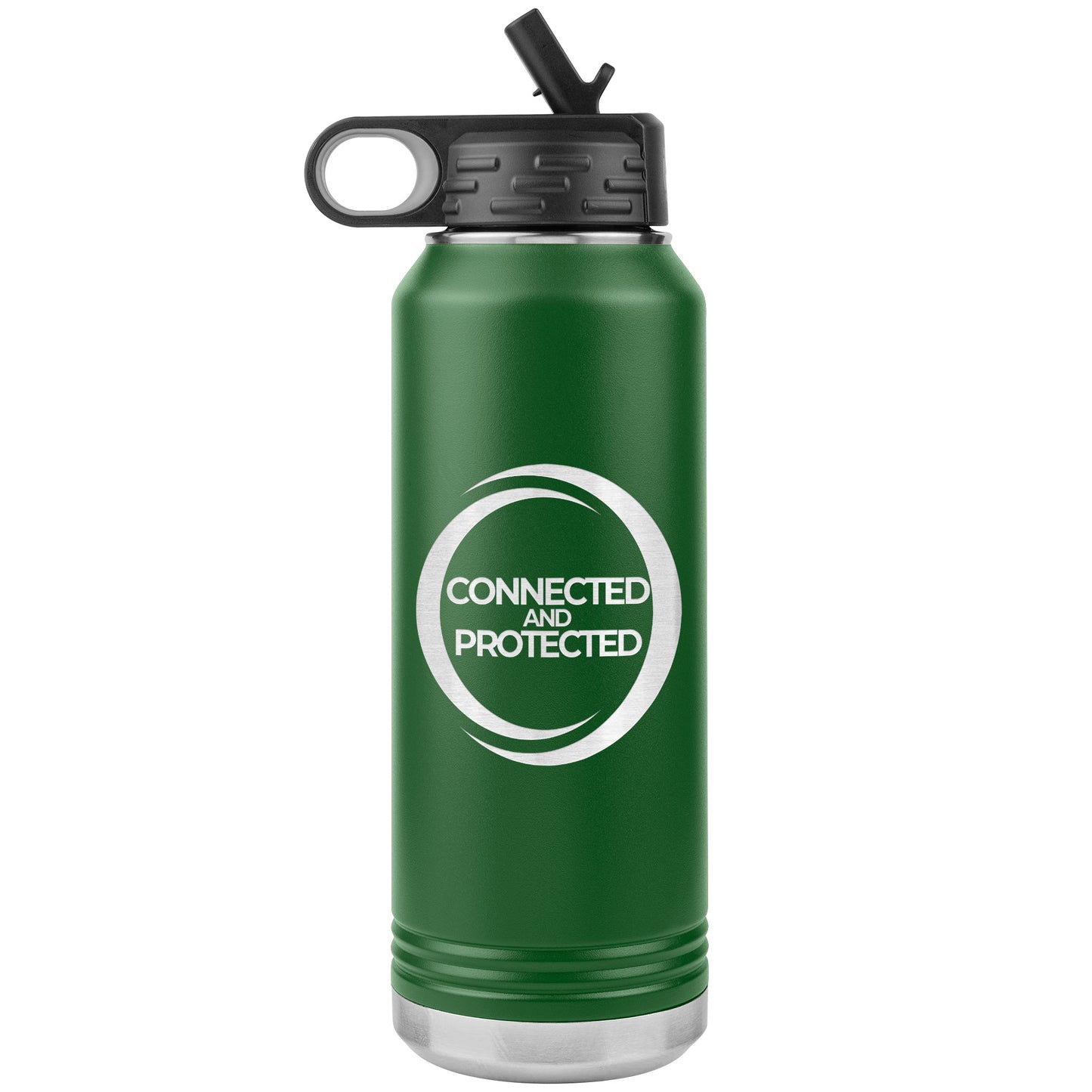 Connected And Protected-32oz Water Bottle Insulated