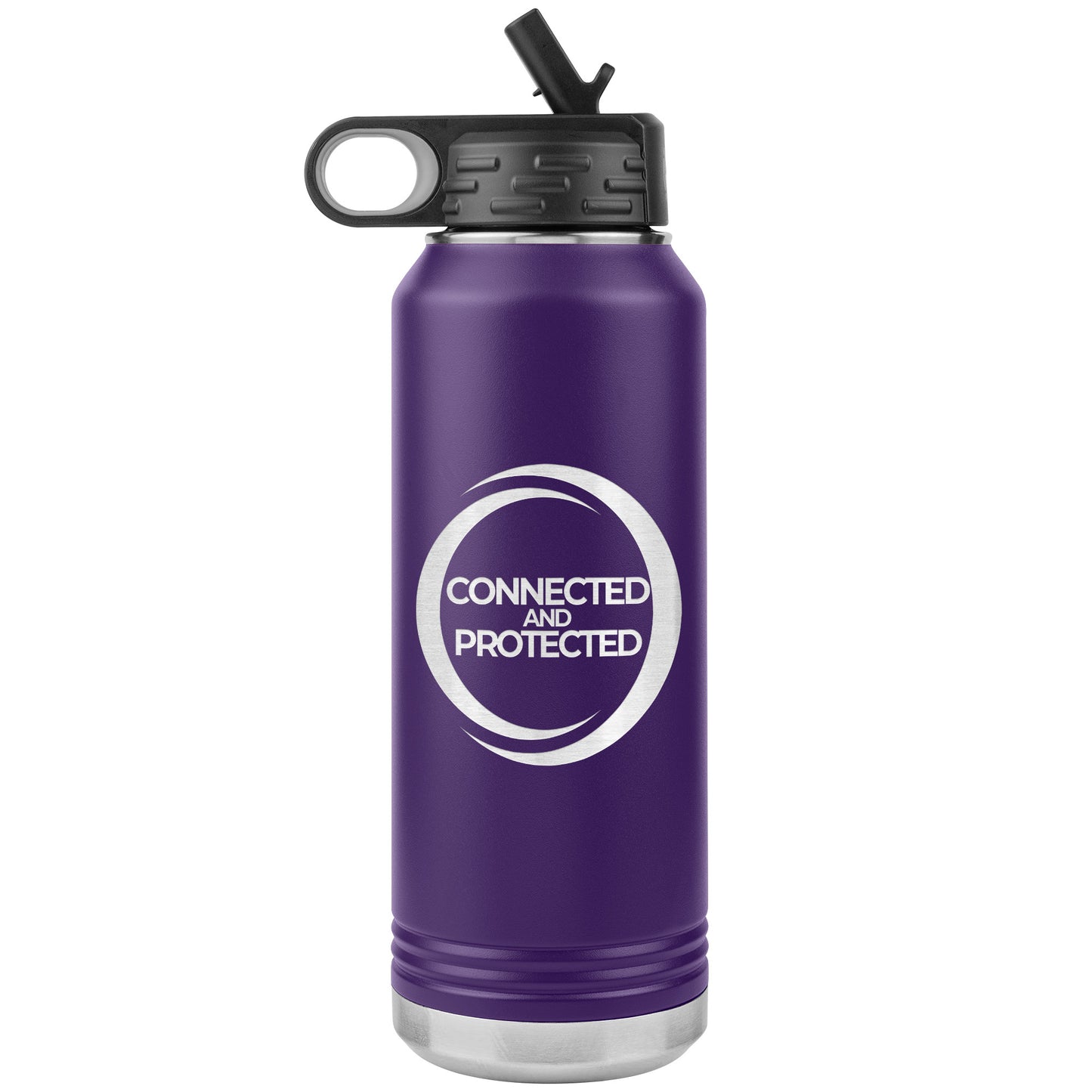 Connected And Protected-32oz Water Bottle Insulated