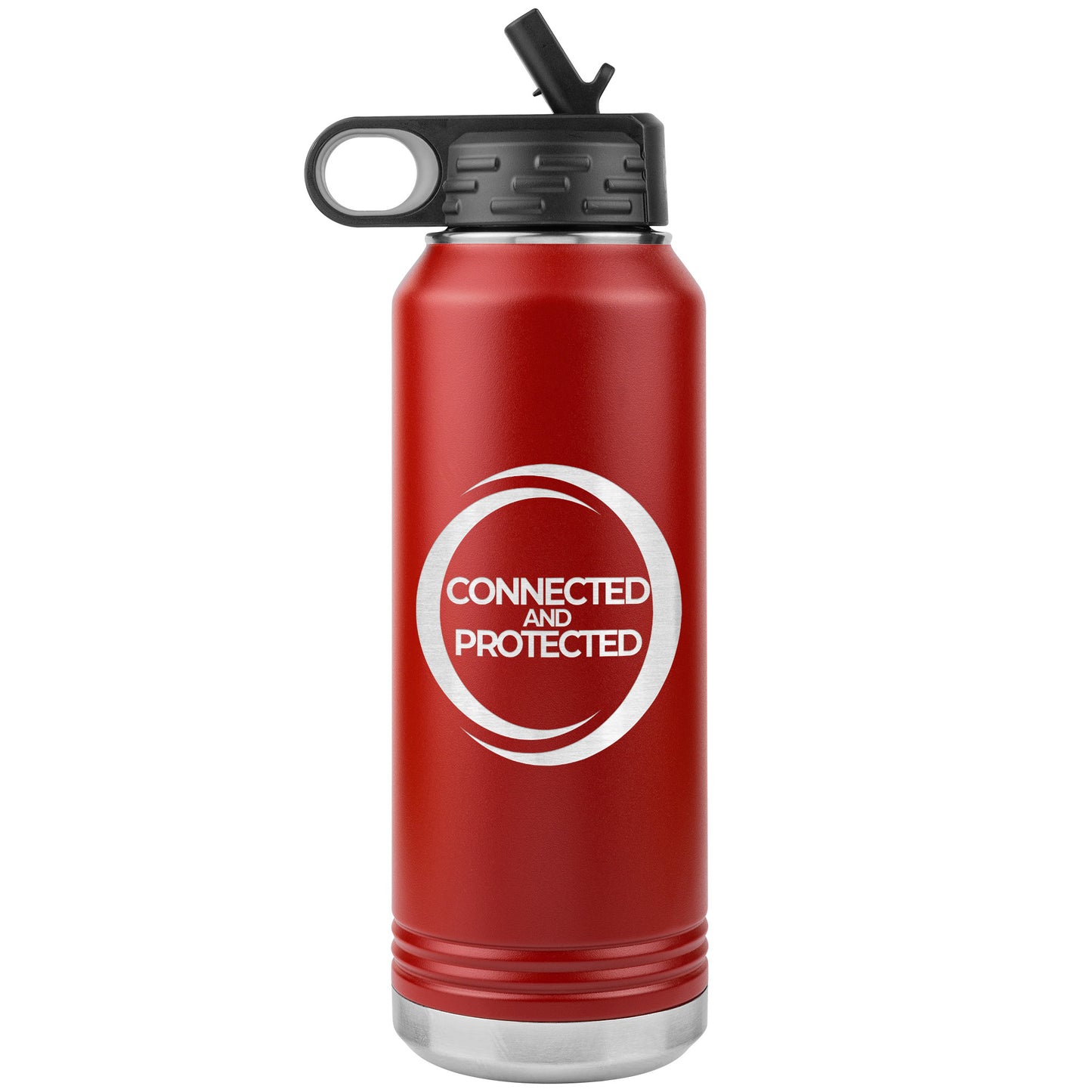 Connected And Protected-32oz Water Bottle Insulated