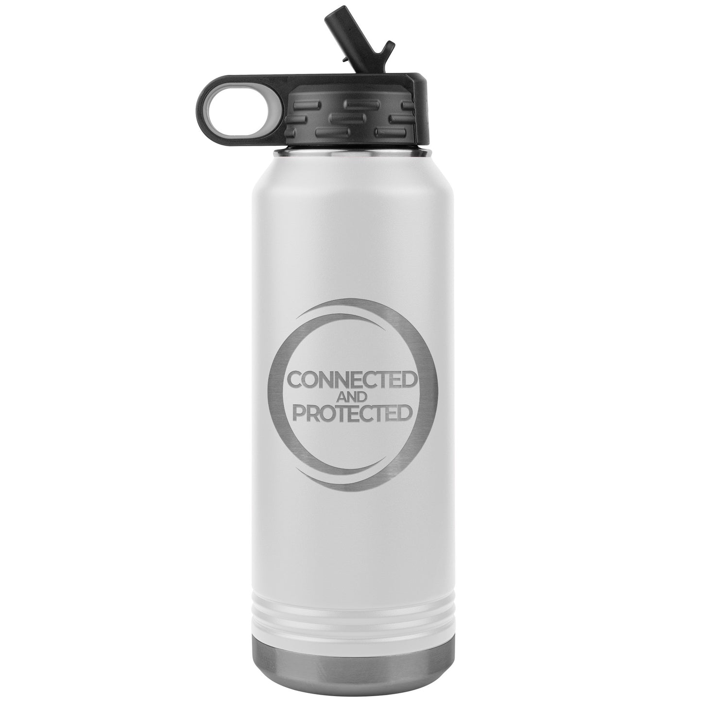 Connected And Protected-32oz Water Bottle Insulated