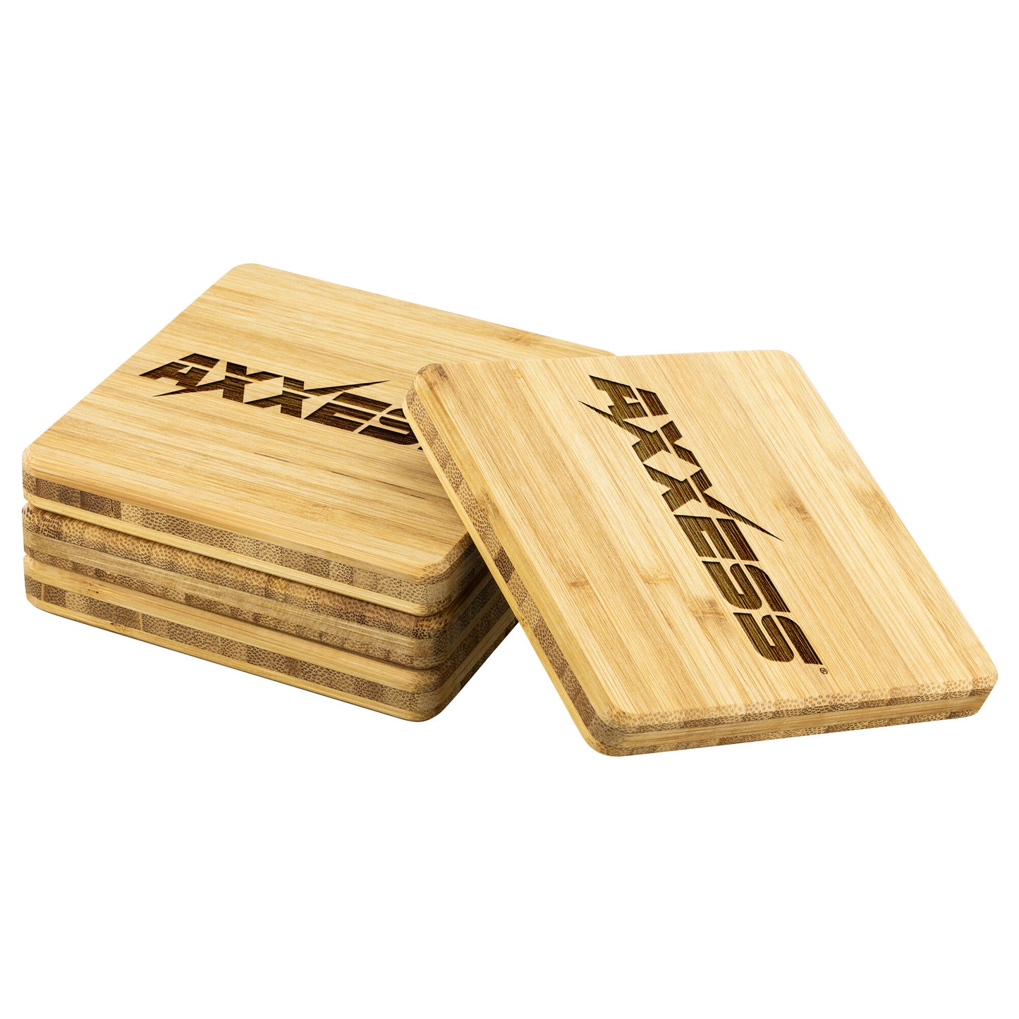 Axxess-Bamboo Coaster - 4pc