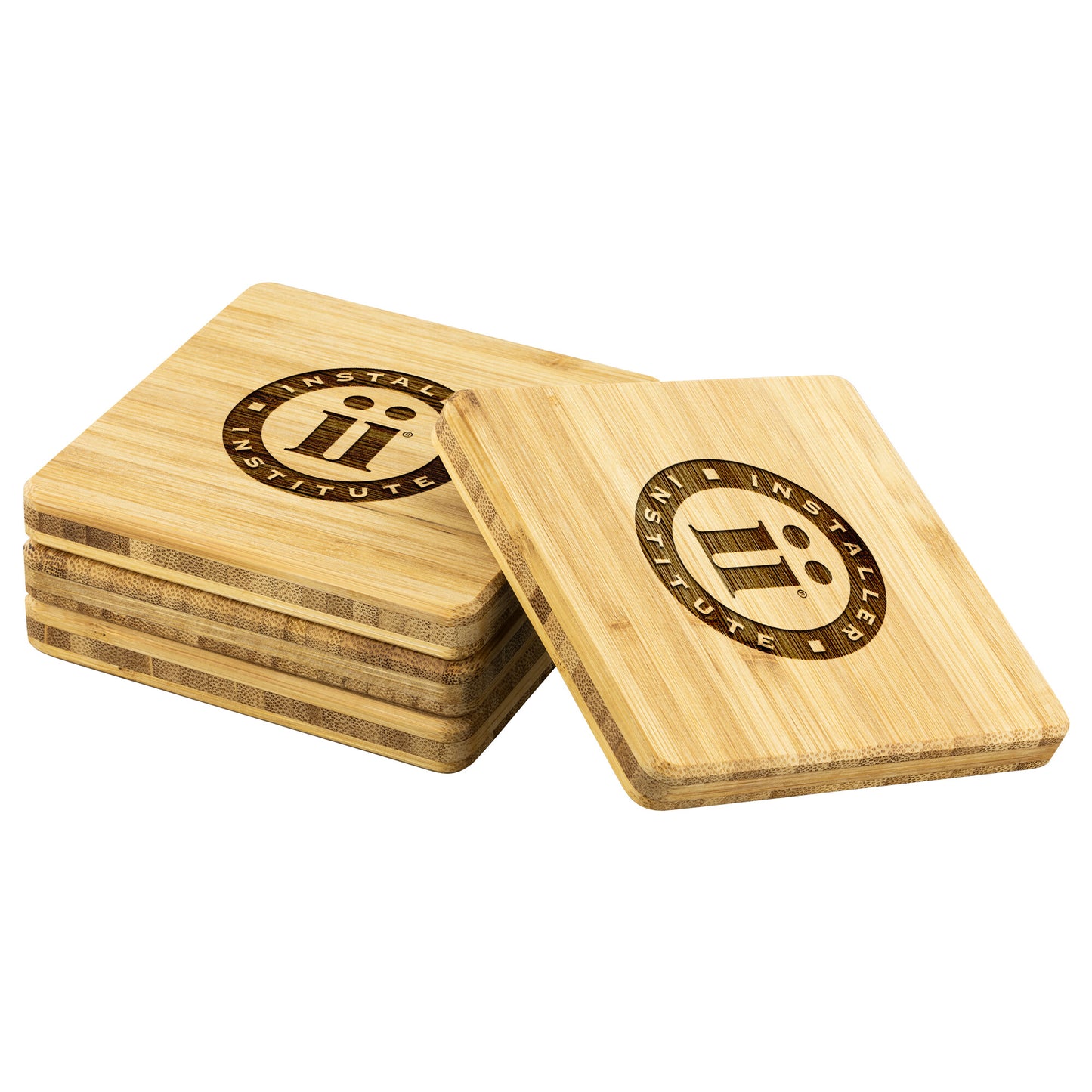 Installer Institute-Bamboo Coaster - 4pc