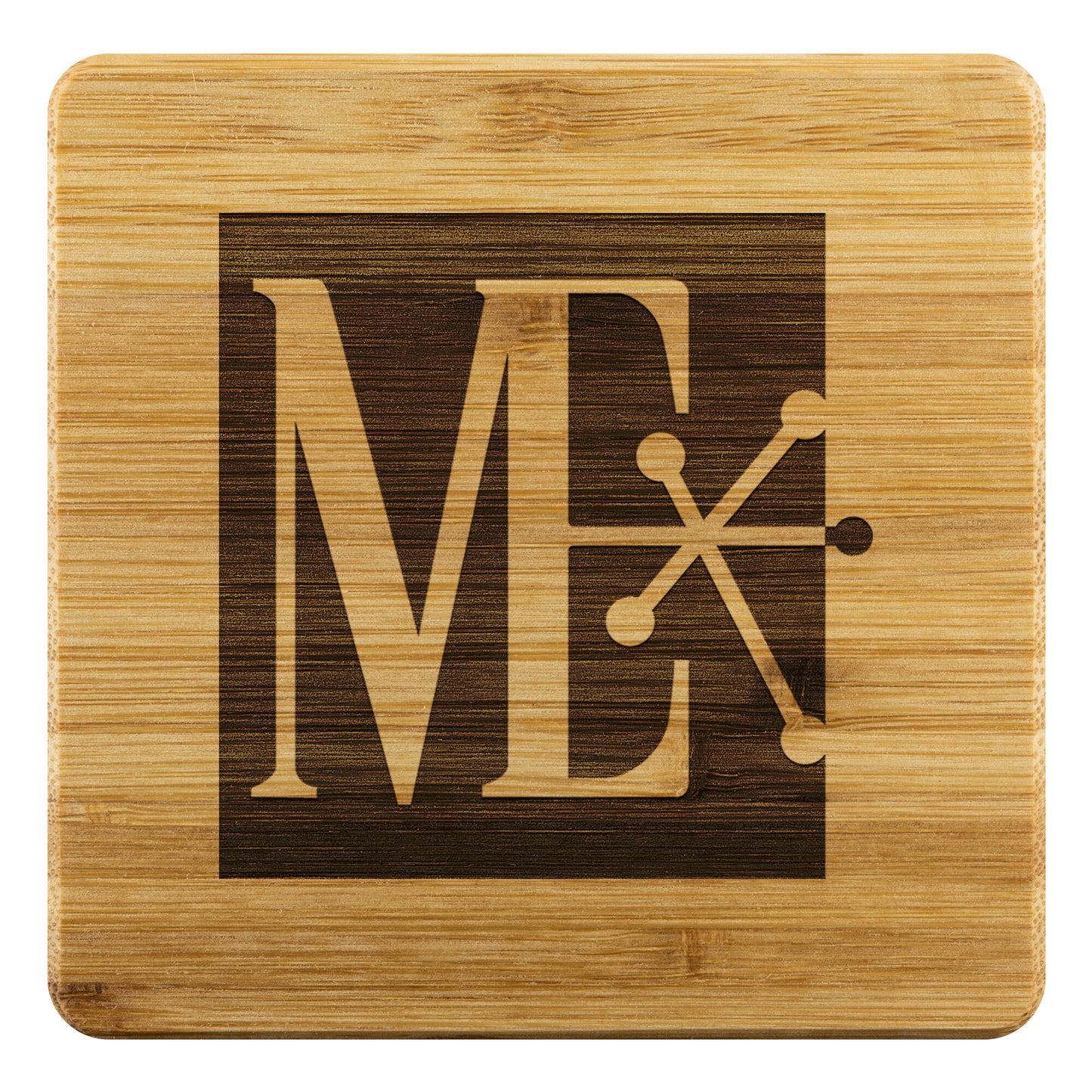 Metra ME 60’s Retro-Bamboo Coaster - 4pc