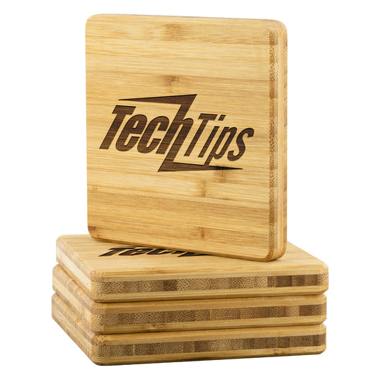 Tech Tips-Bamboo Coaster - 4pc