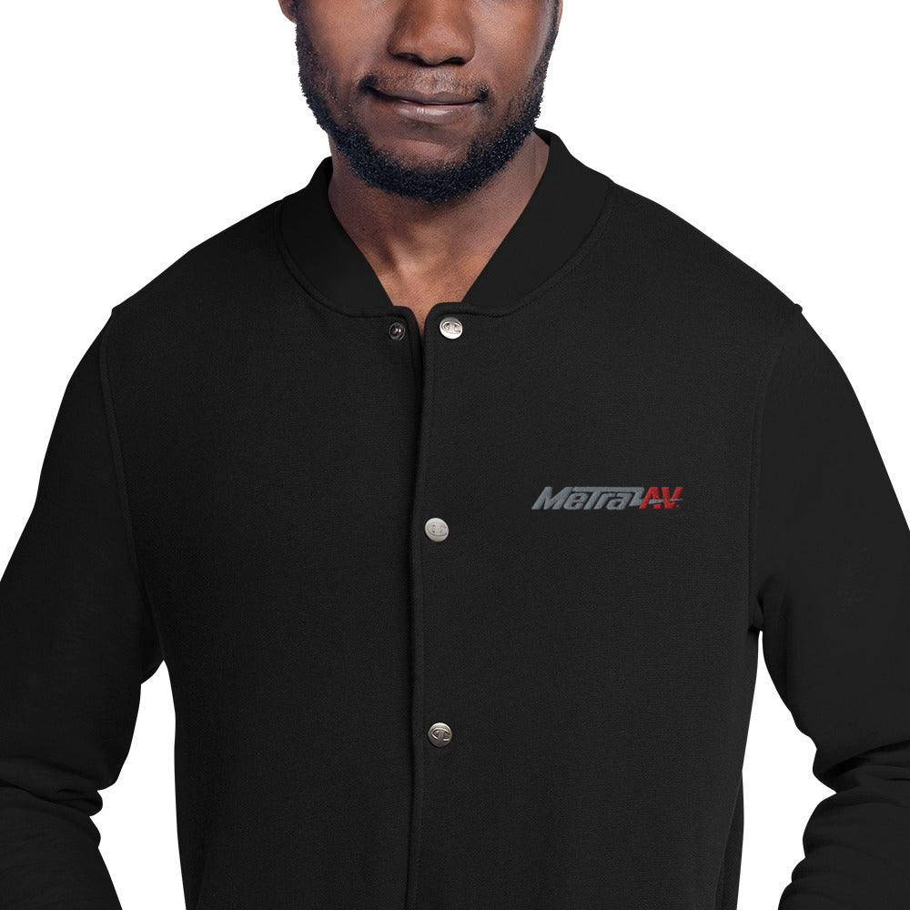 MetraAV-Embroidered Champion Bomber Jacket