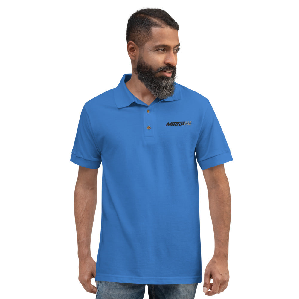 MetraAV-Embroidered Polo Shirt