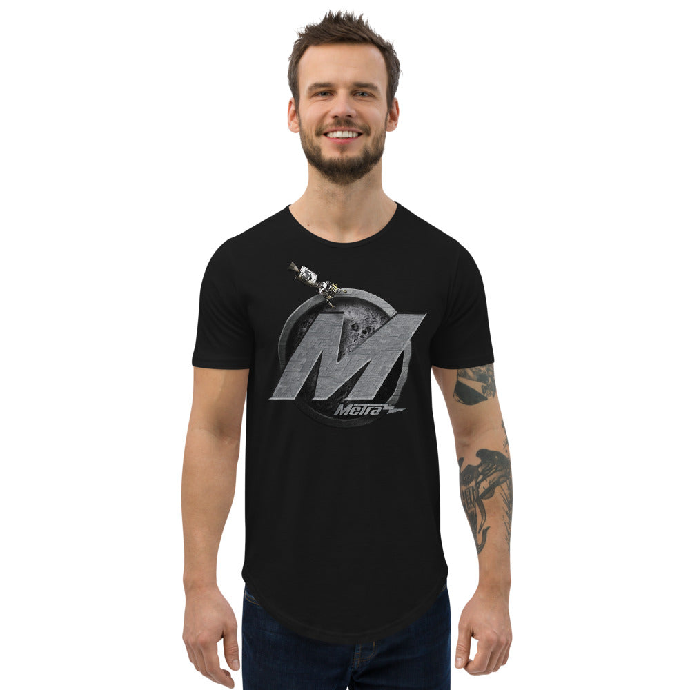 Metra to the Moon-Men's Curved Hem T-Shirt