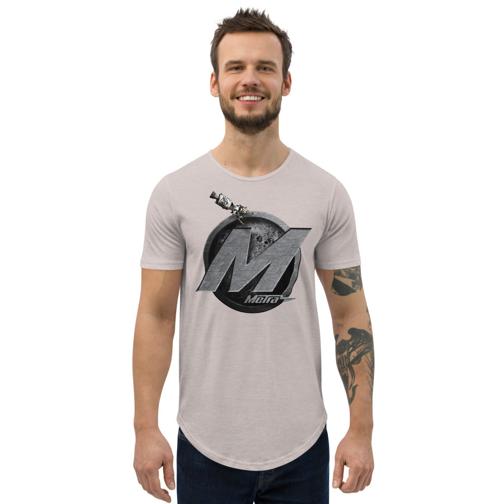 Metra to the Moon-Men's Curved Hem T-Shirt