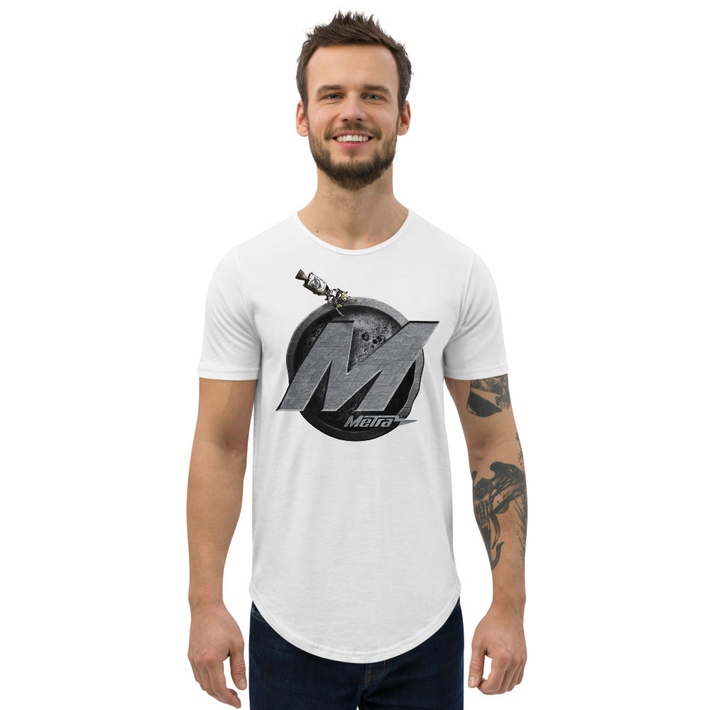 Metra to the Moon-Men's Curved Hem T-Shirt
