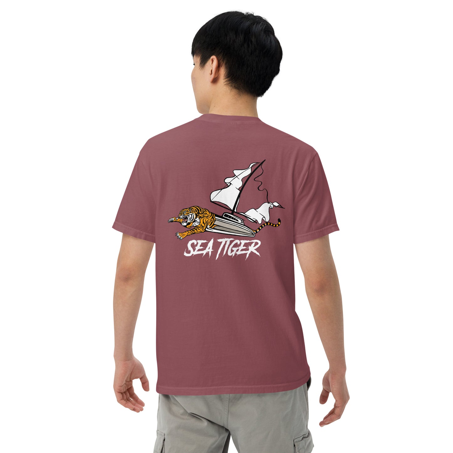Sea Tiger-Men’s garment-dyed heavyweight t-shirt
