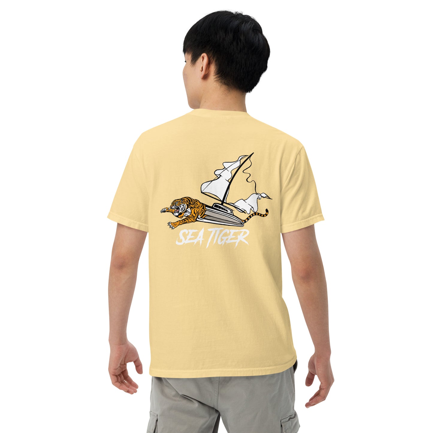 Sea Tiger-Men’s garment-dyed heavyweight t-shirt