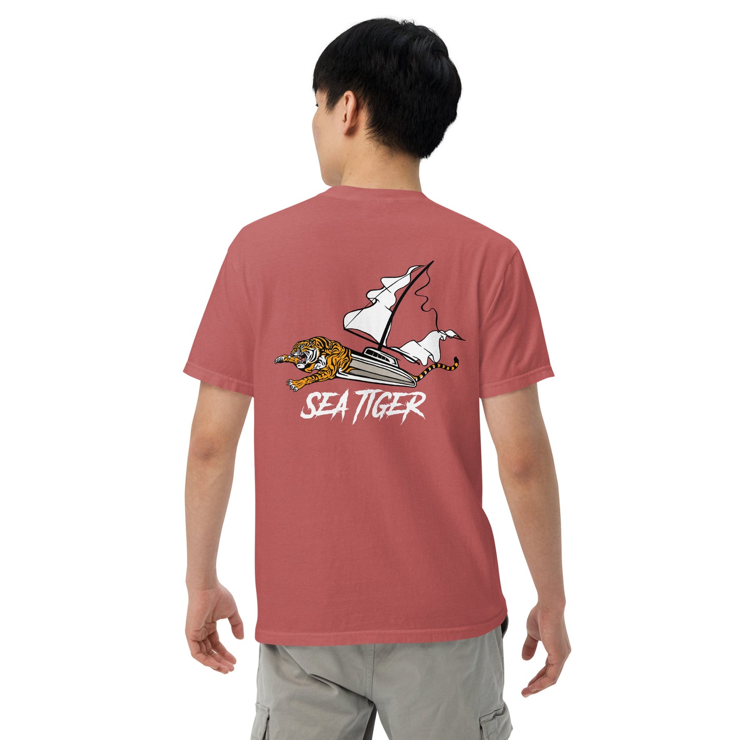 Sea Tiger-Men’s garment-dyed heavyweight t-shirt