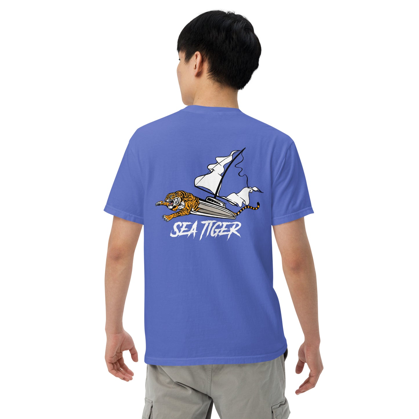 Sea Tiger-Men’s garment-dyed heavyweight t-shirt