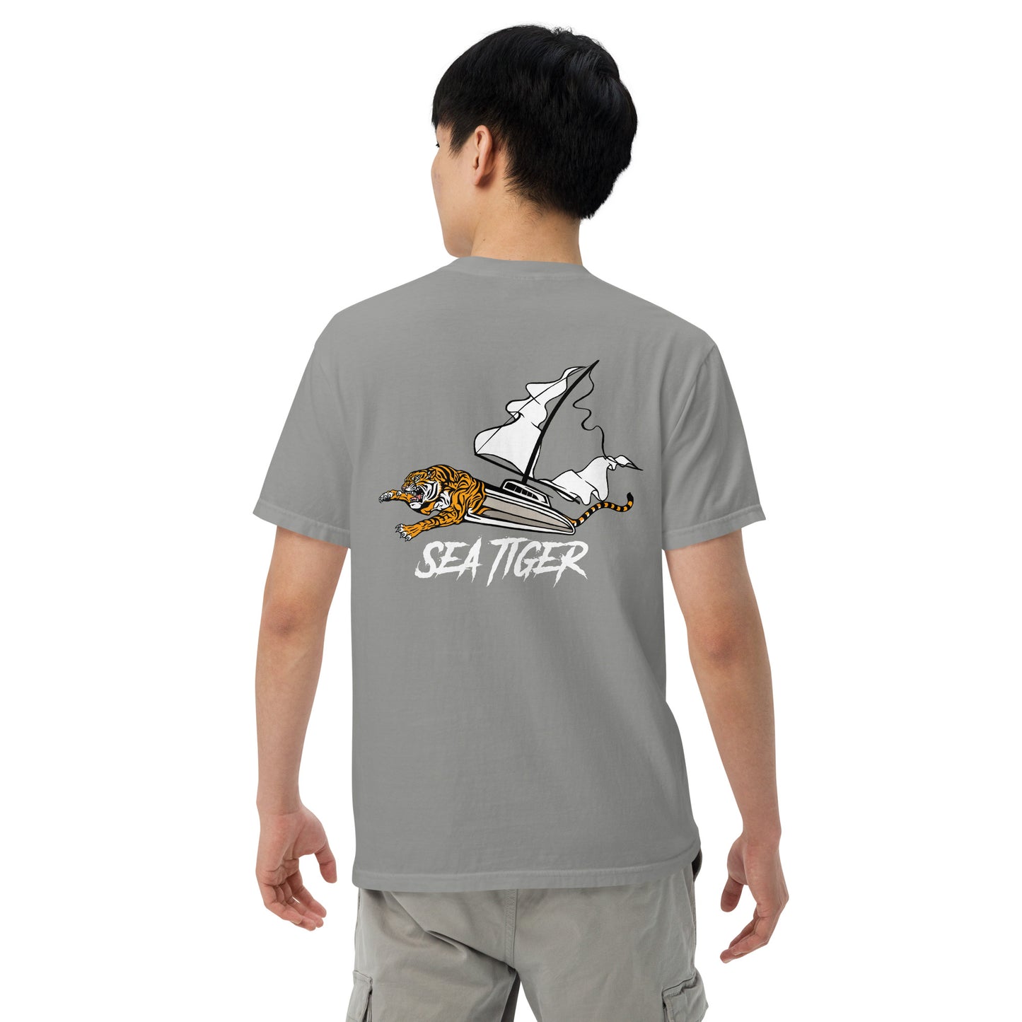 Sea Tiger-Men’s garment-dyed heavyweight t-shirt
