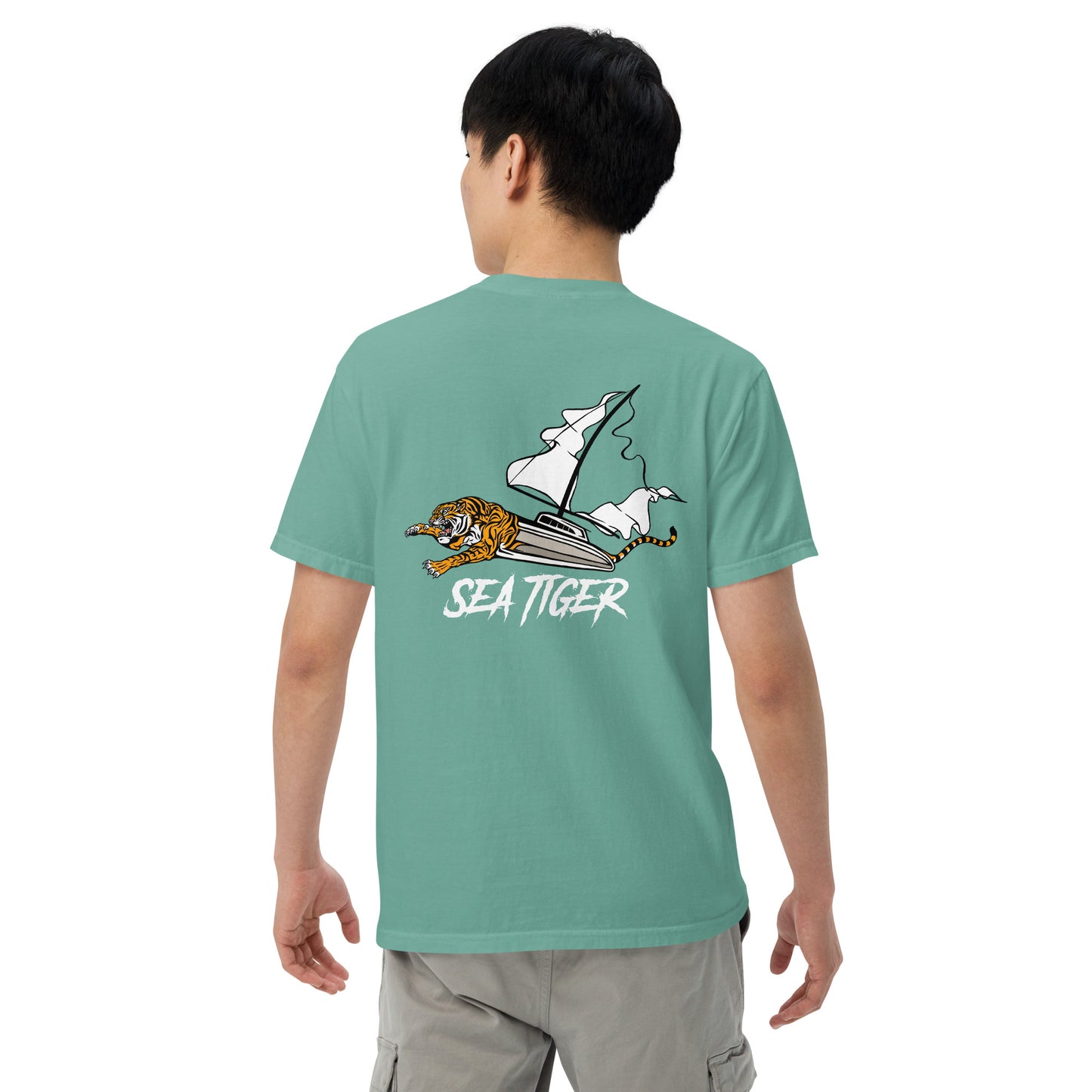 Sea Tiger-Men’s garment-dyed heavyweight t-shirt