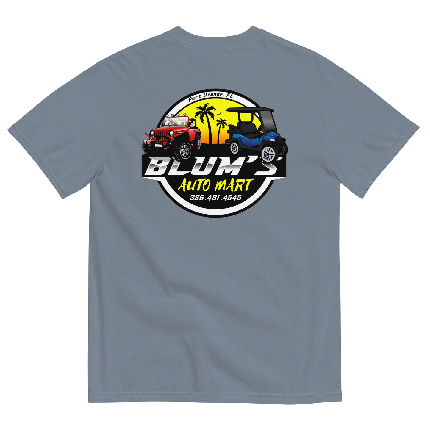 Blums 2 Logo-Men’s garment-dyed heavyweight t-shirt