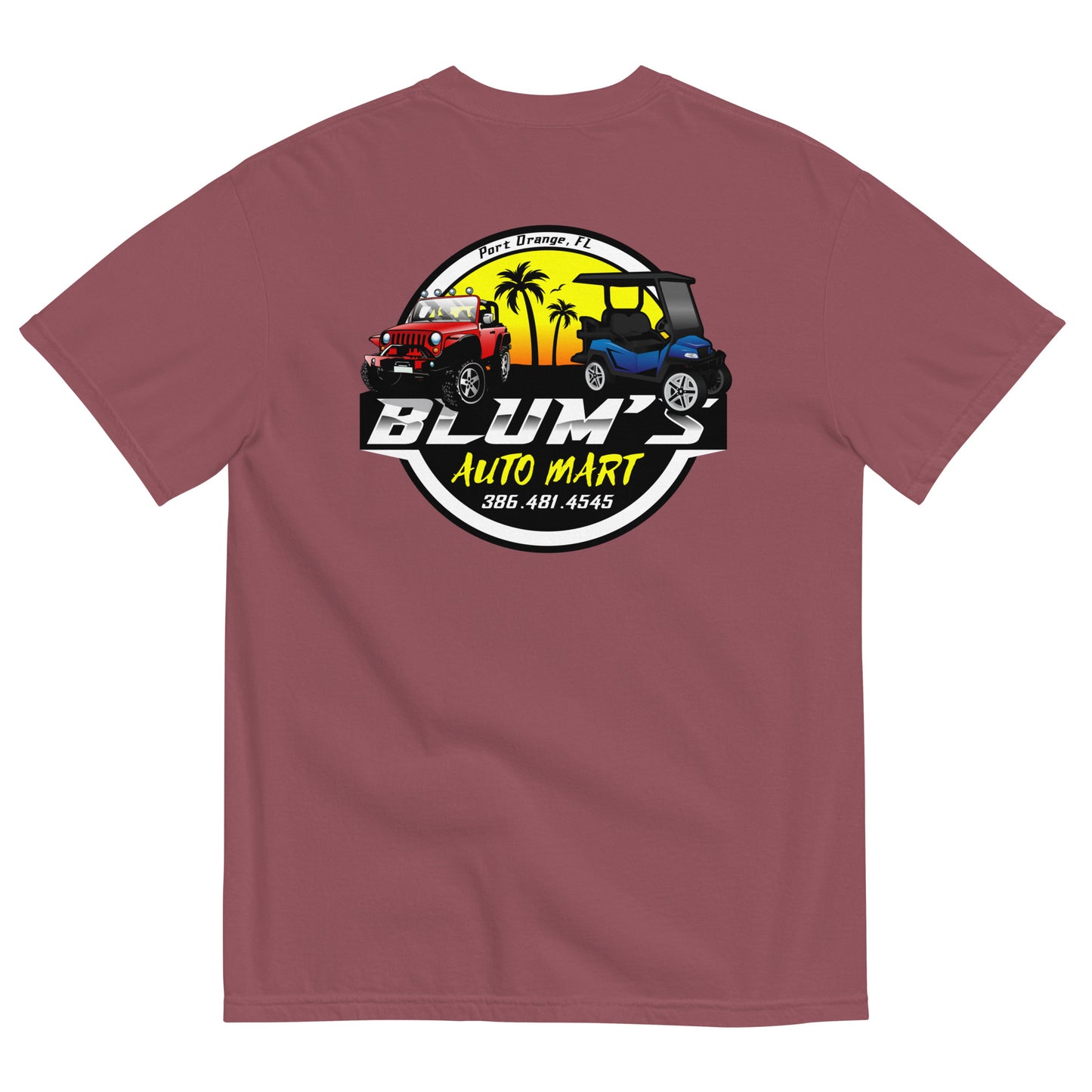 Blums 2 Logo-Men’s garment-dyed heavyweight t-shirt