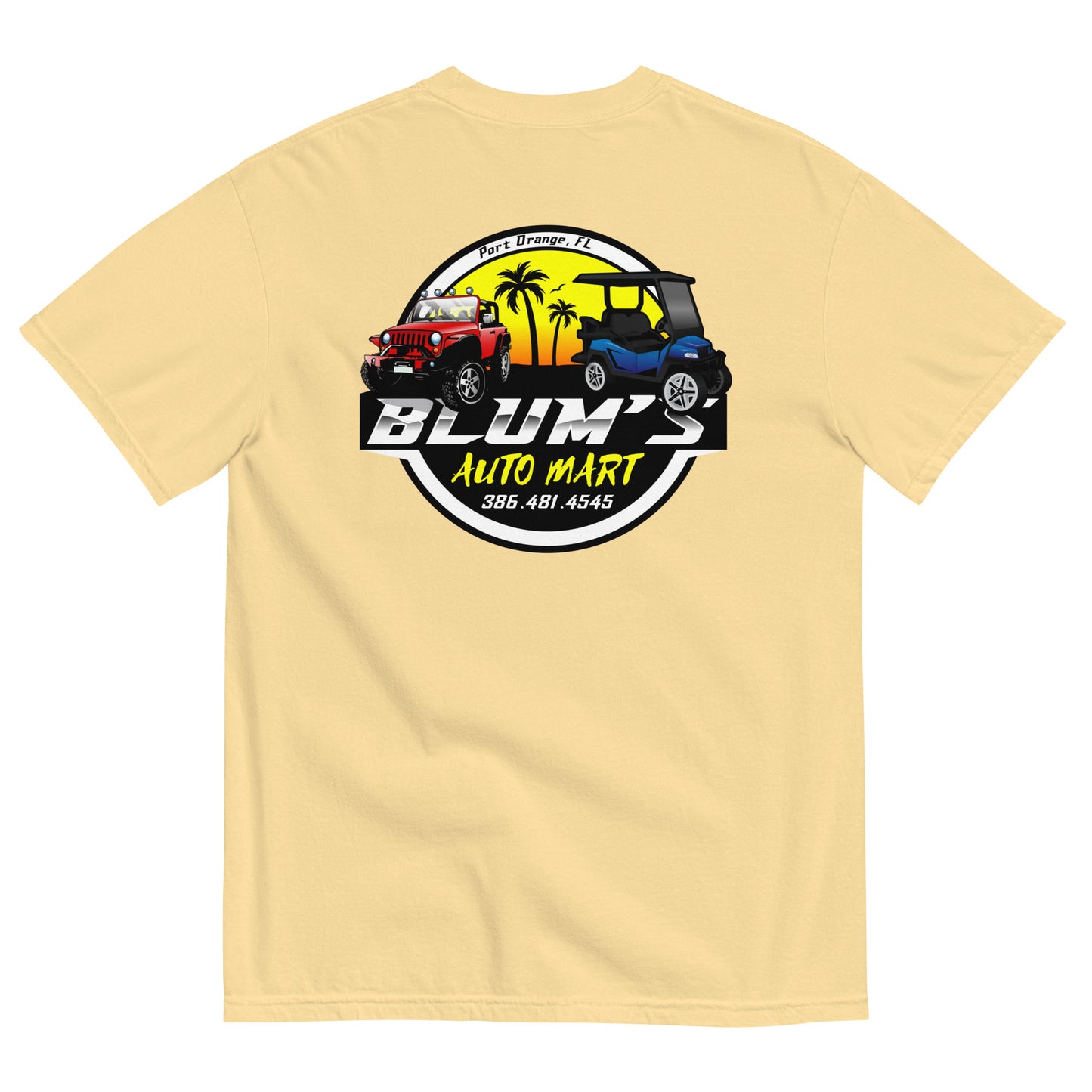 Blums 2 Logo-Men’s garment-dyed heavyweight t-shirt