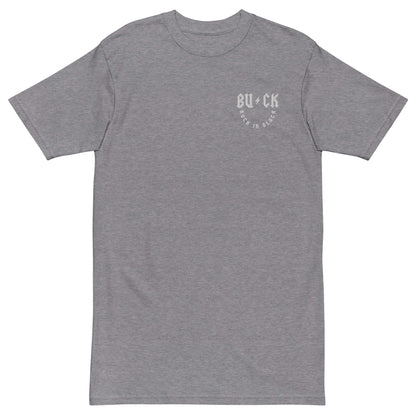 Buck In Black-Men’s premium heavyweight tee