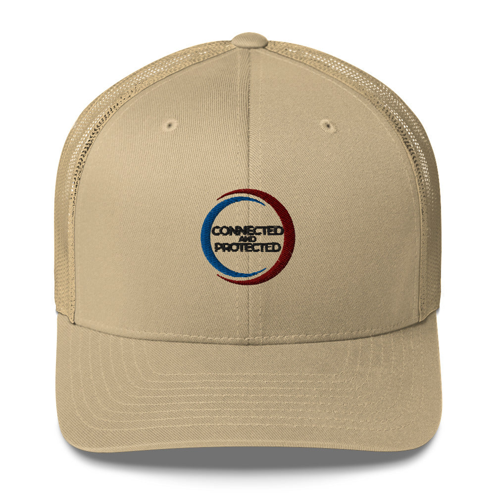 Connected And Protected-Trucker Cap