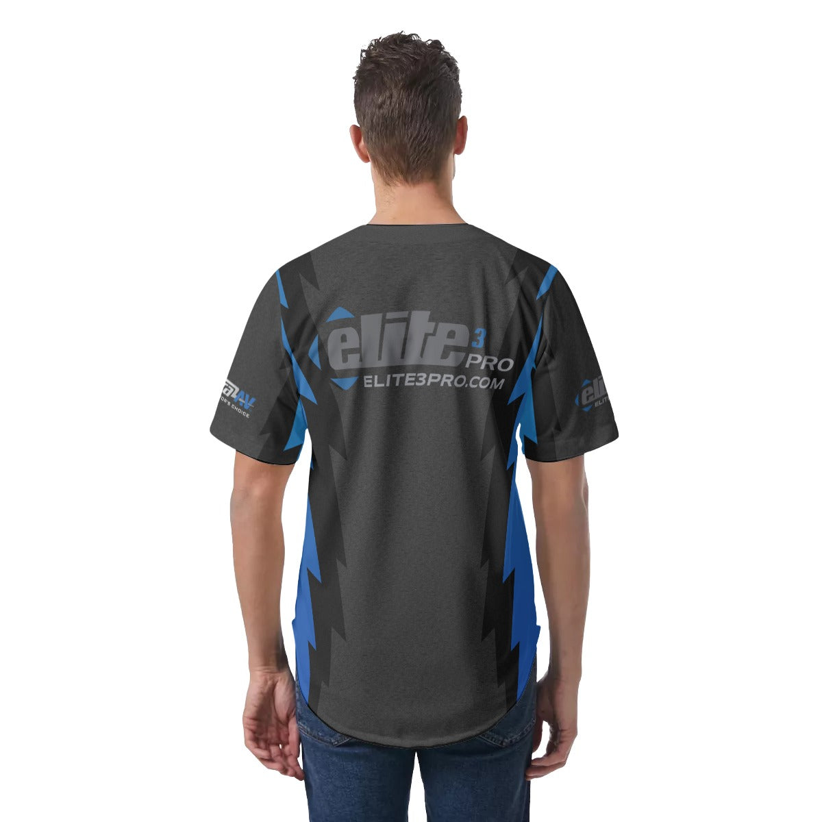 Elite3Pro-All-Over Print Men's Short Sleeve Baseball Jersey