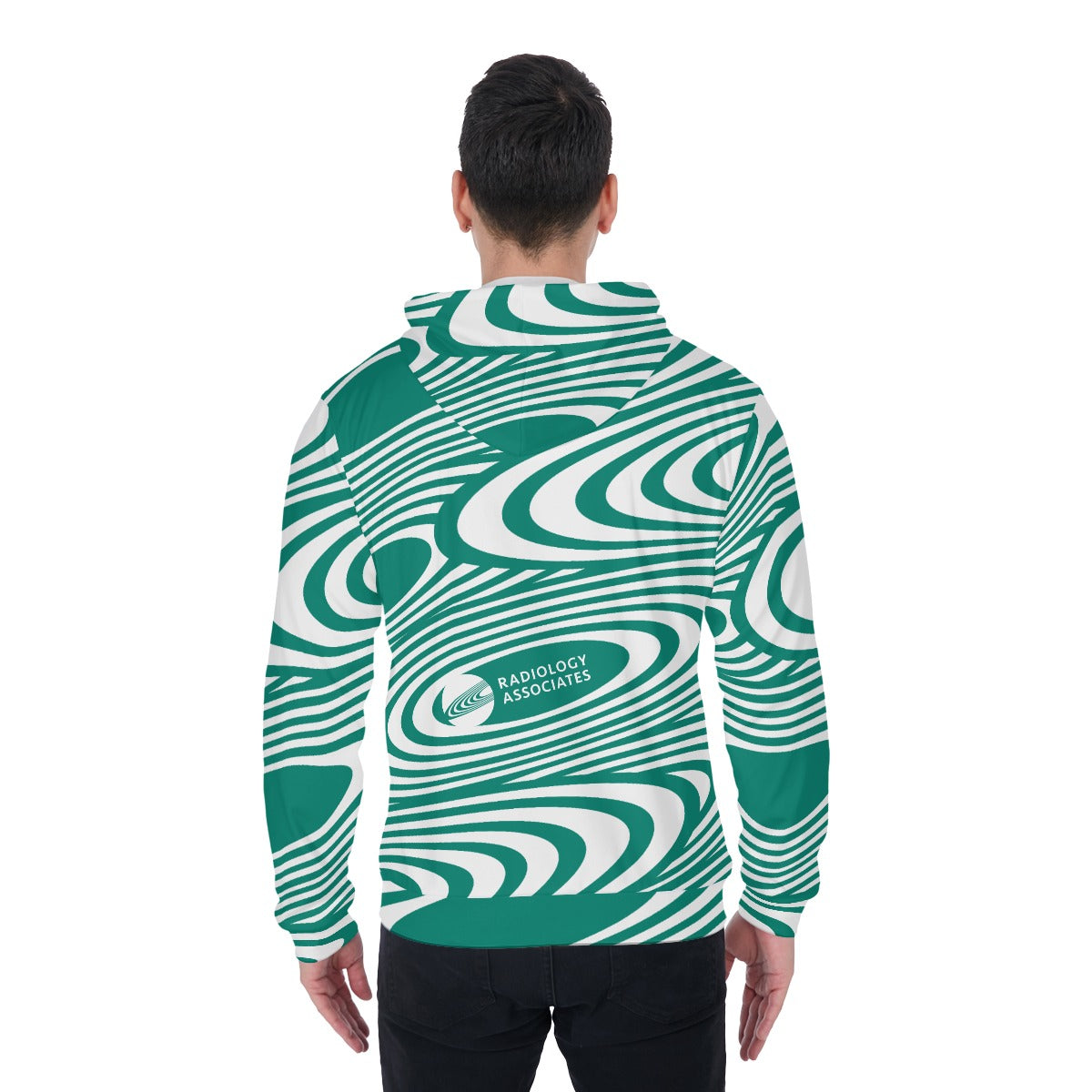 RAI-All-Over Print Zip Up Hoodie With Pocket