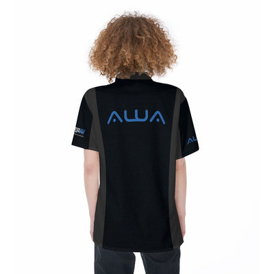 AWA-All-Over Print Women's Short Sleeve Shirt With Pocket