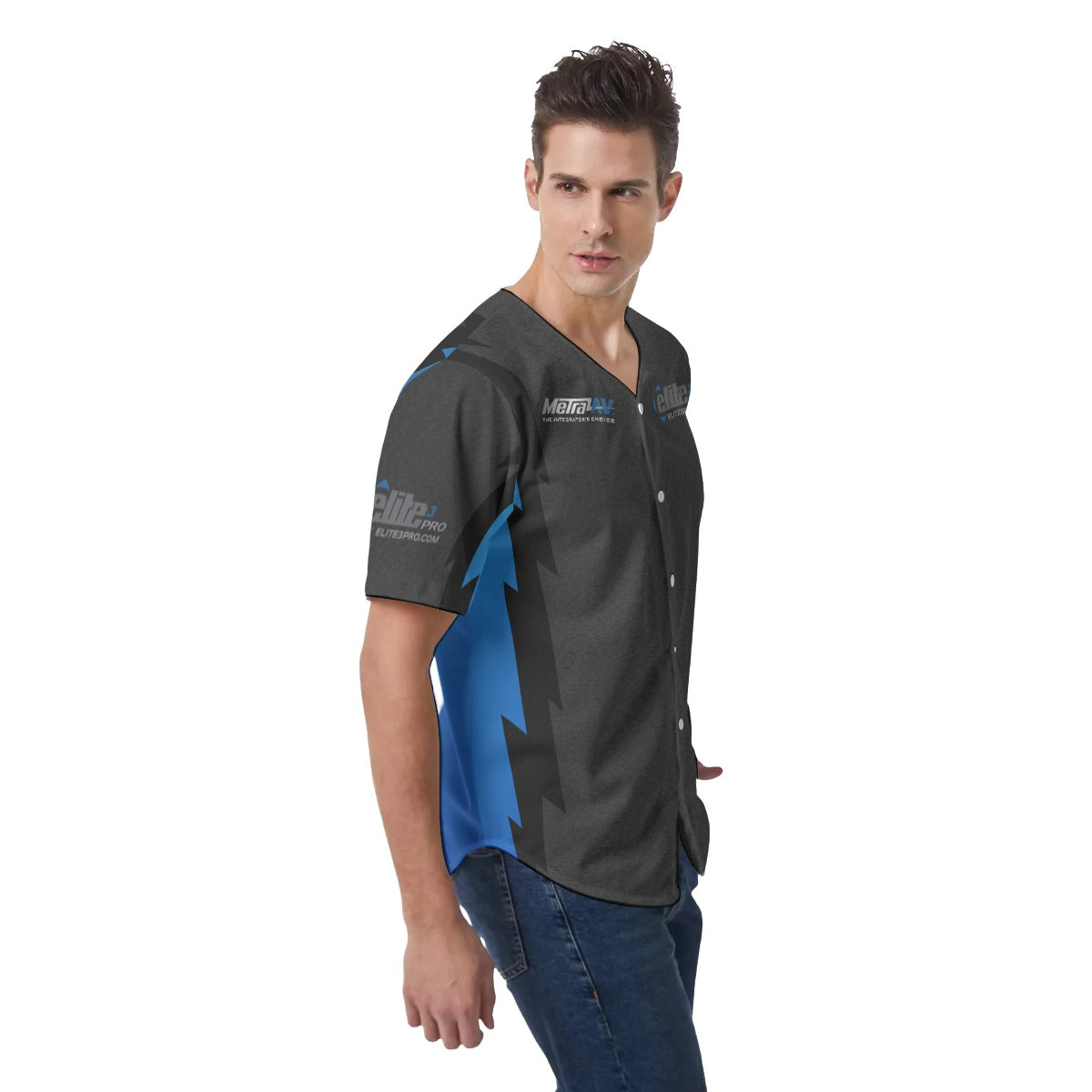 Elite3Pro-All-Over Print Men's Short Sleeve Baseball Jersey