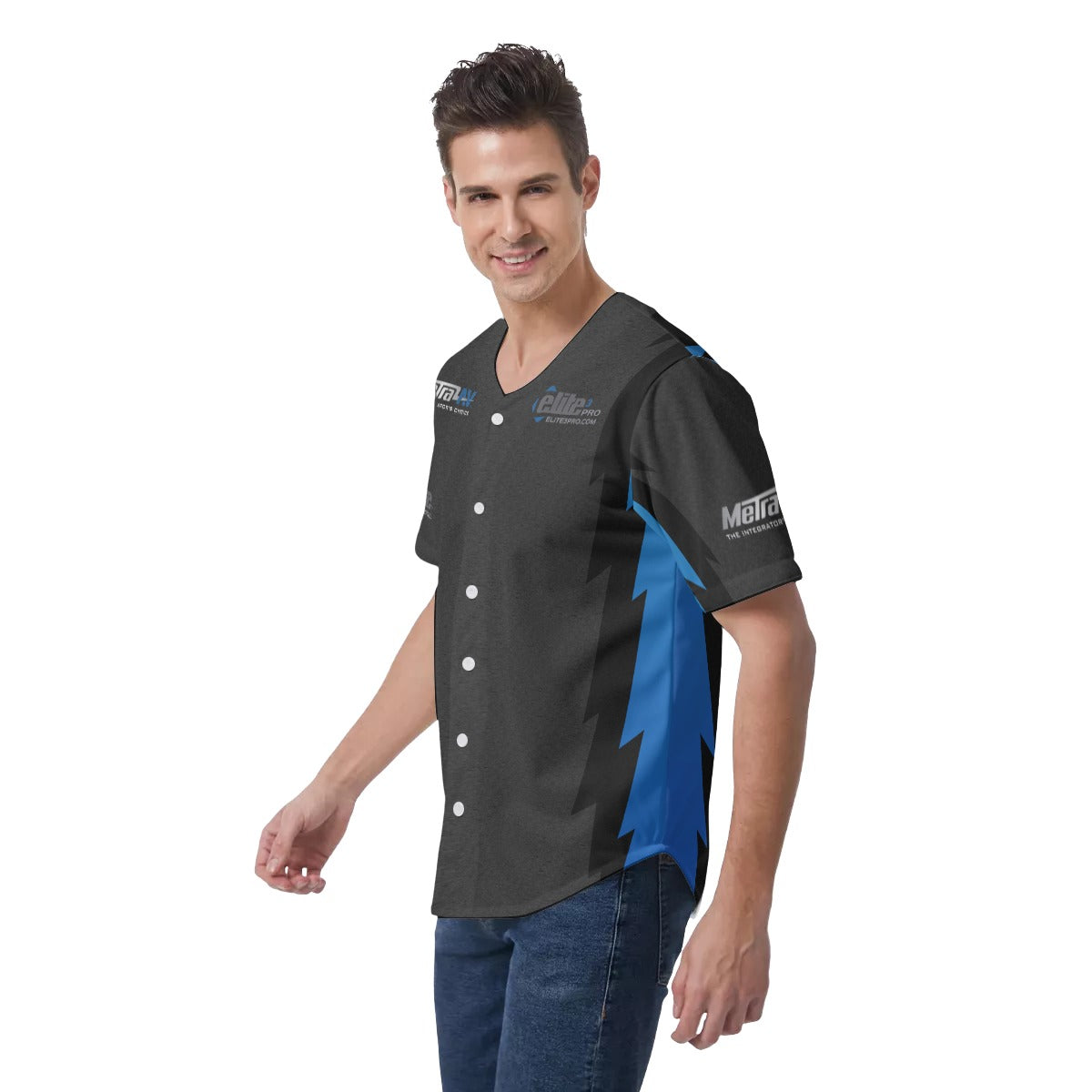 Elite3Pro-All-Over Print Men's Short Sleeve Baseball Jersey