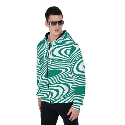 RAI-All-Over Print Zip Up Hoodie With Pocket