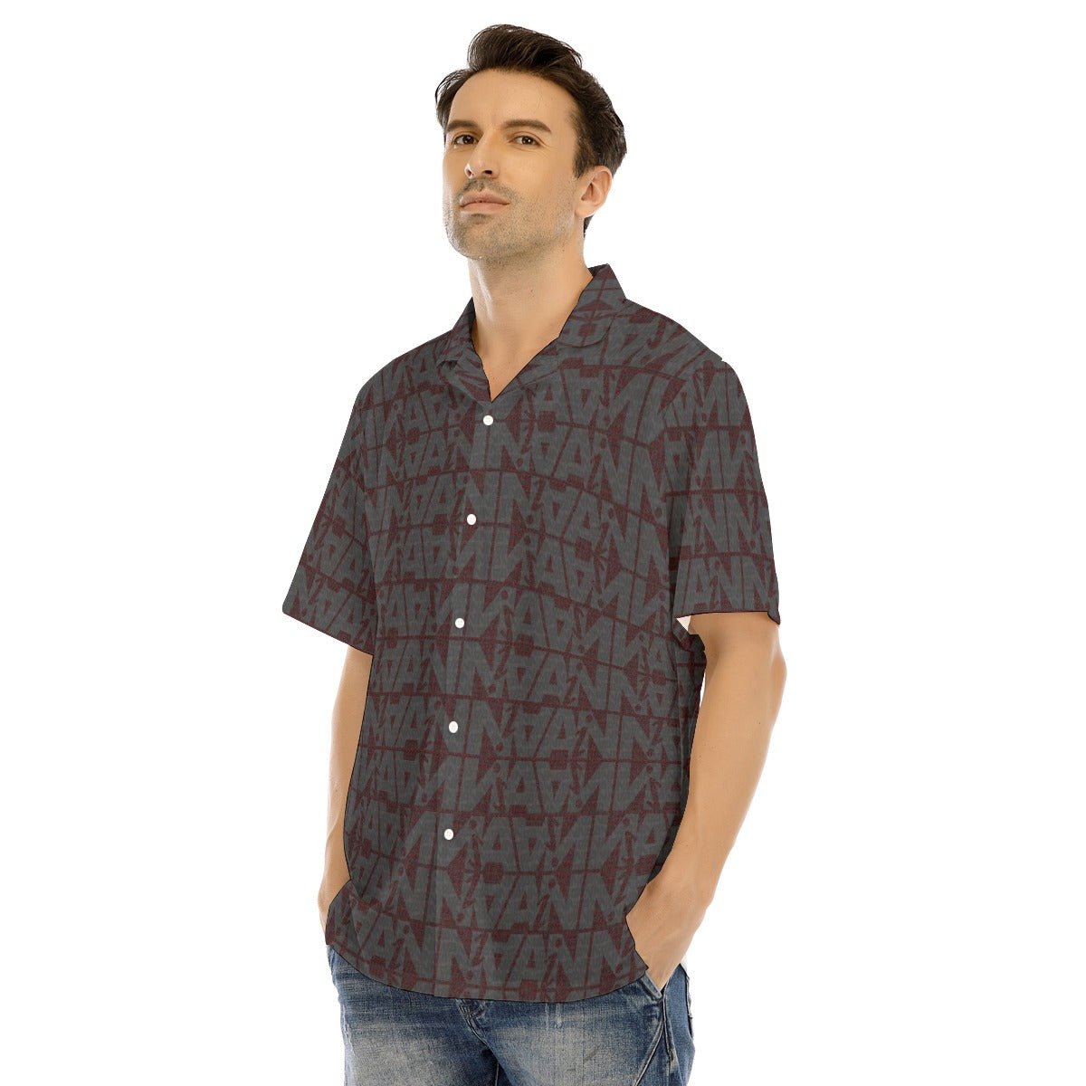 AiN-Men's Hawaiian Button Down