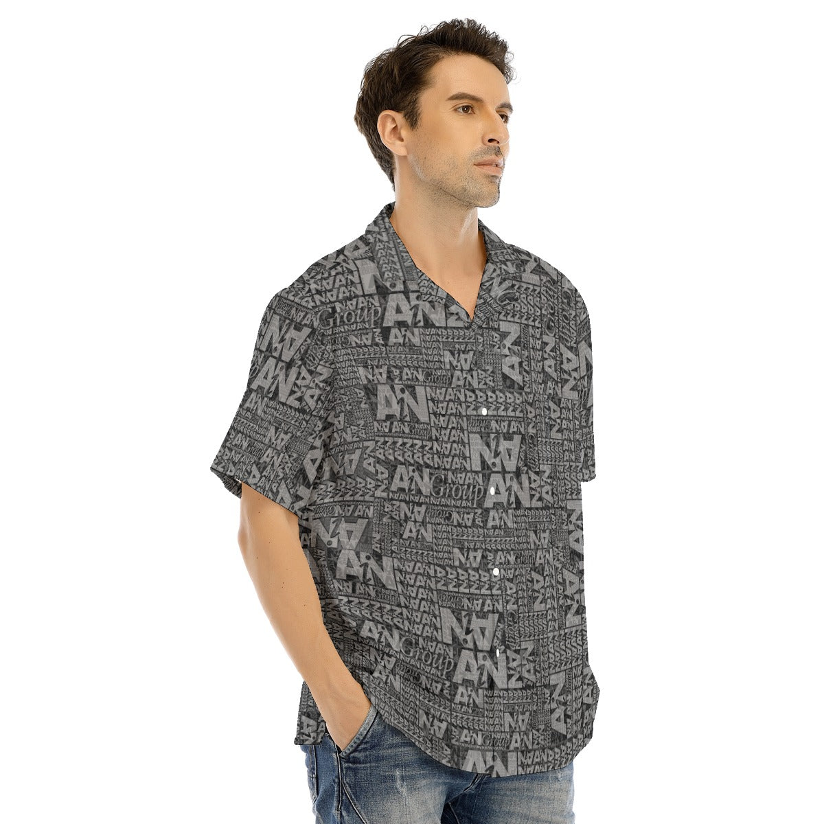 AiN-Men's Hawaiian Button Down