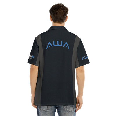AWA-All-Over Print Men's Hawaiian Shirt With Button Closure