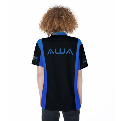 AWA-All-Over Print Women's Short Sleeve Shirt With Pocket