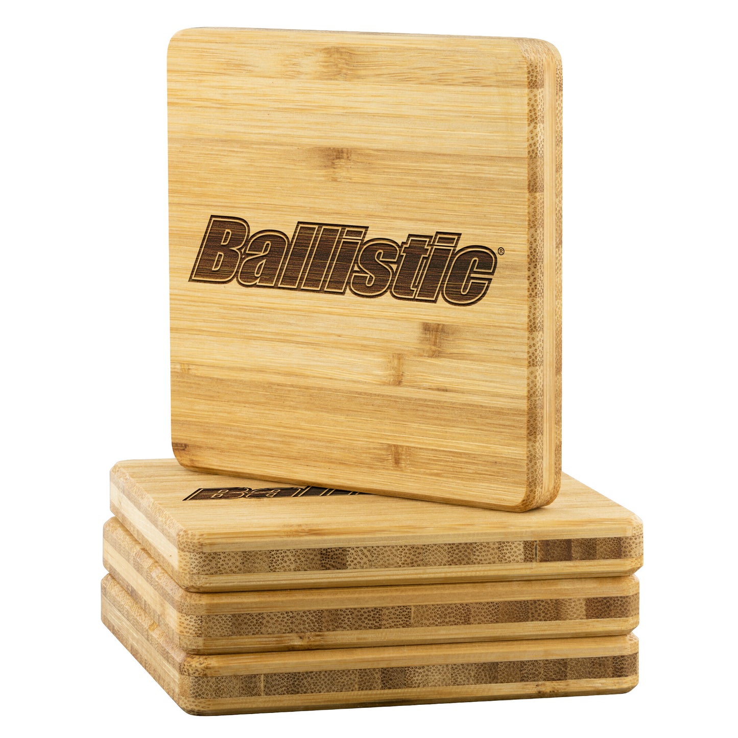 Ballistic-Bamboo Coaster - 4pc