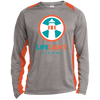 LifeLight-Long Sleeve Heather Colorblock Performance Tee