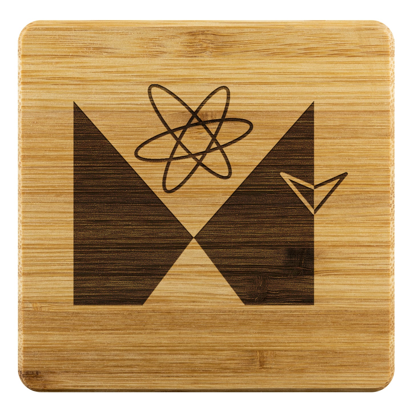 Metravox 50's Retro-Bamboo Coaster - 4pc