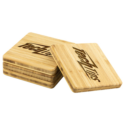 Tech Tips-Bamboo Coaster - 4pc