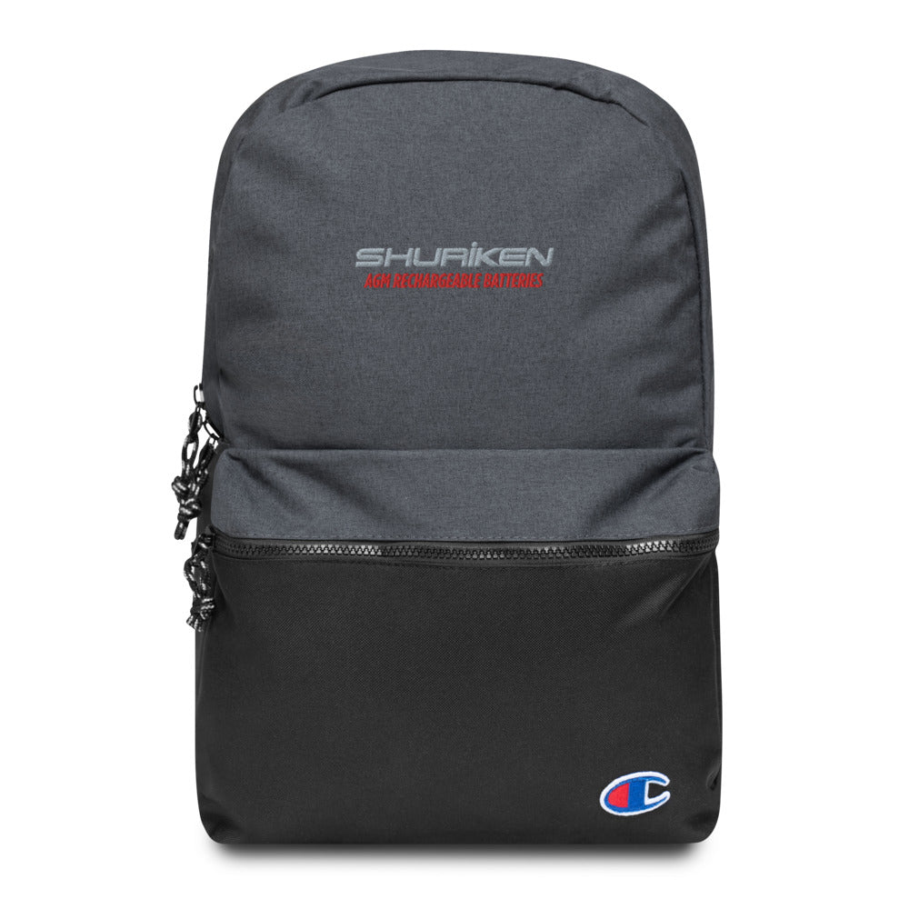 Shuriken-Embroidered Champion Backpack