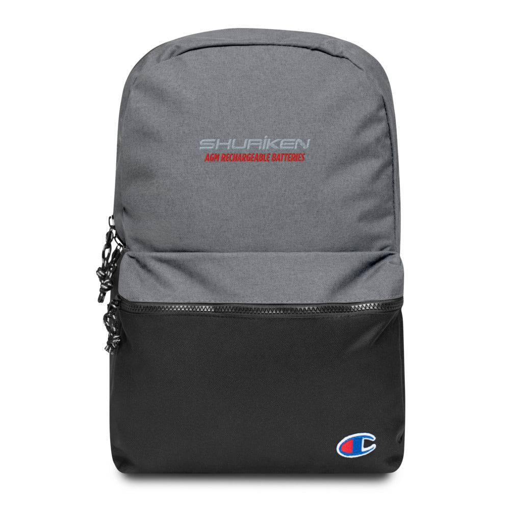 Shuriken-Embroidered Champion Backpack