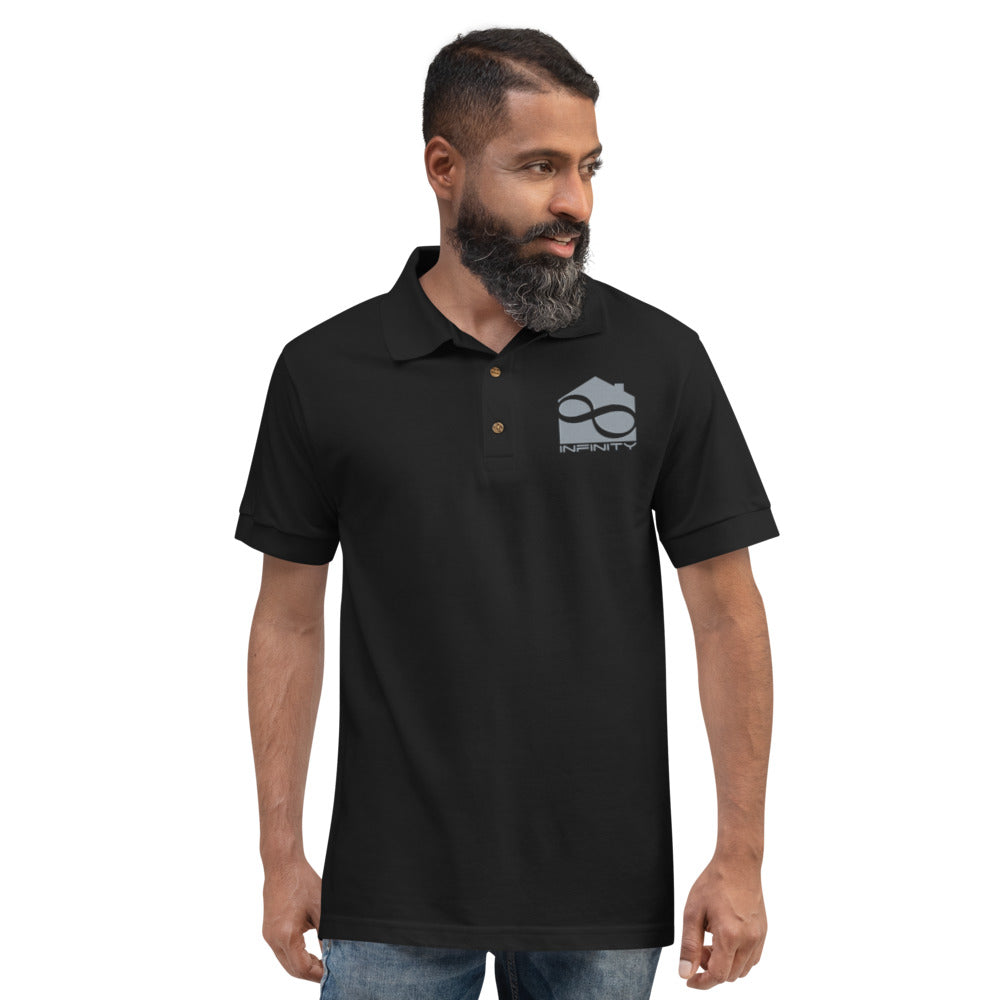 Infinity-Embroidered Polo Shirt