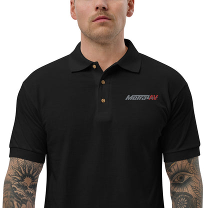 MetraAV-Embroidered Polo Shirt