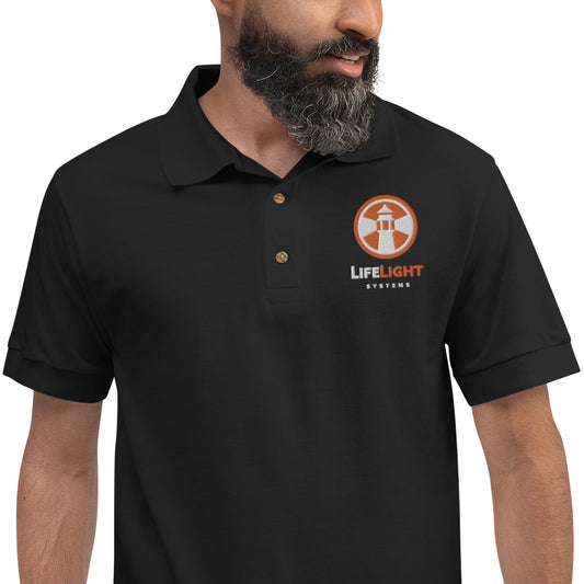 Life Light-Embroidered Polo Shirt