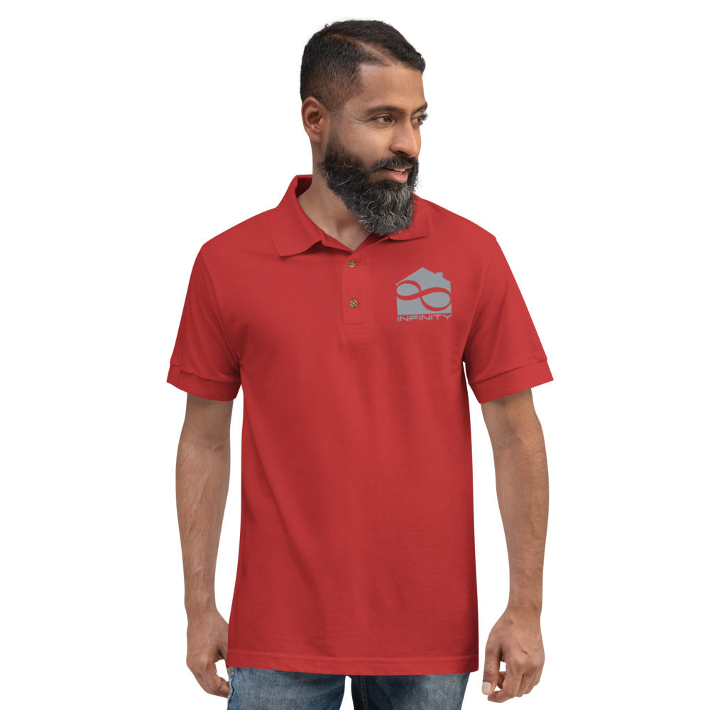 Infinity-Embroidered Polo Shirt