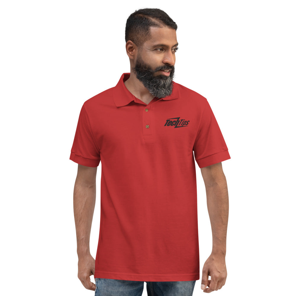 Tech Tips-Embroidered Polo Shirt