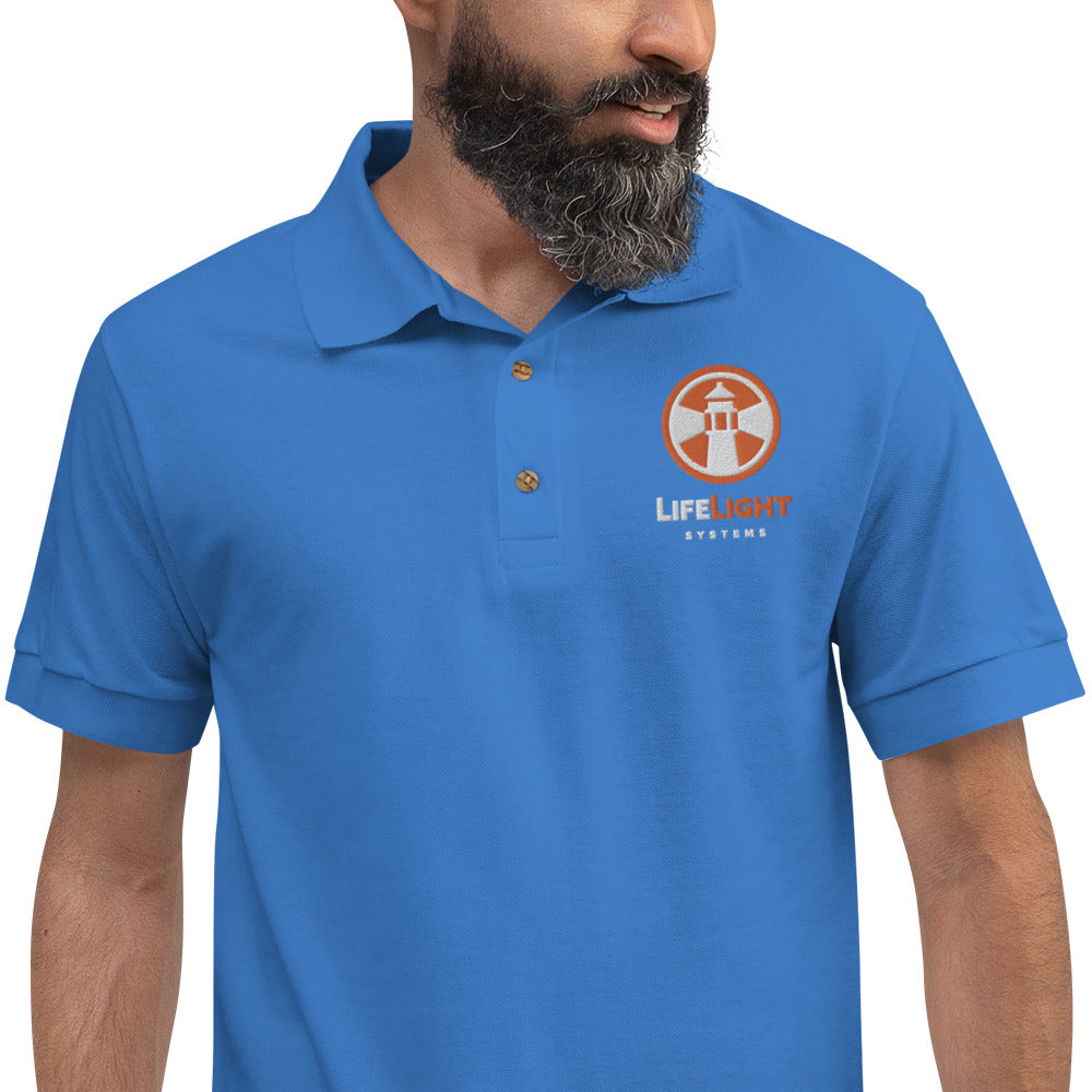 Life Light-Embroidered Polo Shirt