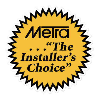 Metra 75th Installers Choice-Bubble-free stickers