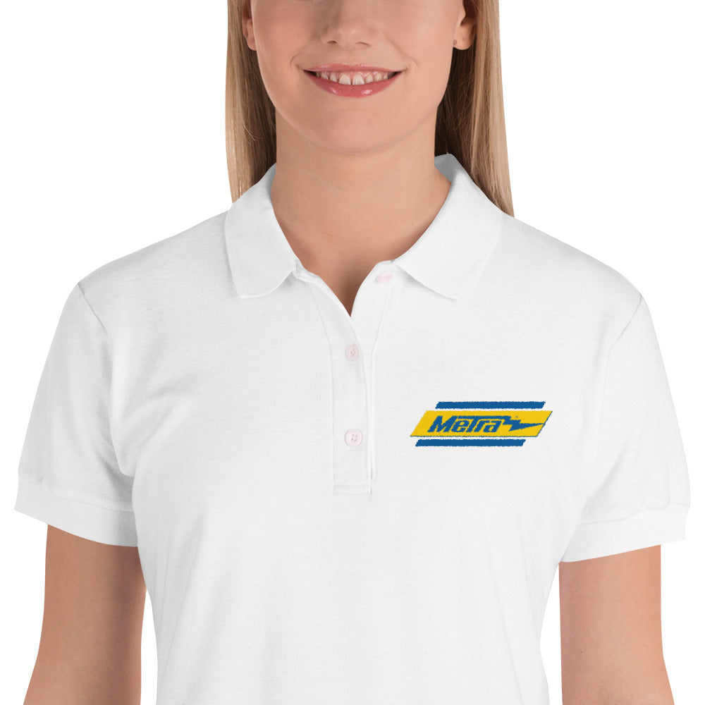 Metra Retro-Embroidered Women's Polo Shirt